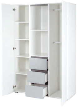 2-Deurs Kast Jasmijn Met 3 Segmenten 4 2-Deurs Kast Jasmijn Met 3 Segmenten -babybenodigdheden 2 Deurs Kast Jasmijn 3 4