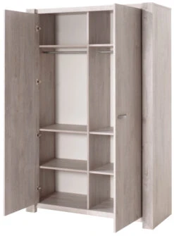 Meegroei Babykamer Amalia Grijs: Meegroei Ledikant, Commode En 2-Deurskast -babybenodigdheden 2 deurskast amalia grijs 1