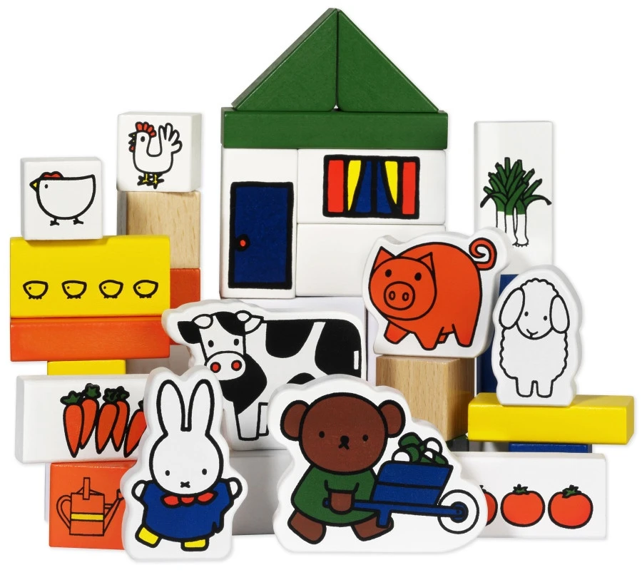 Bambolino Toys Nijntje Boerderij Houten Blokken 33410 Bambolino Toys Nijntje Boerderij Houten Blokken 33410 -babybenodigdheden 33410 miffy blocks farm 7