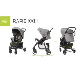 4Baby Rapid XXIII Grey Melange Wandelwagen -babybenodigdheden 4baby rapid grey melange wandelwagen 12