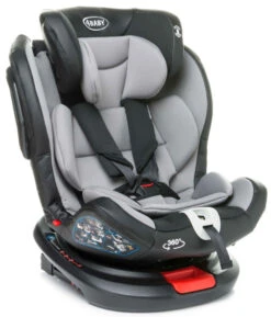 4Baby Roto-Fix Light Grey 360º 0-36 Kg Isofix Autostoel -babybenodigdheden 4baby roto fix 360 0 36 kg isofix autostoel 1 1 2