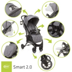 4Baby Smart 2.0 Grey Wandelwagen Incl. Beenkap -babybenodigdheden 4baby smart 2.0 grey wandelwagen incl. beenkap 13