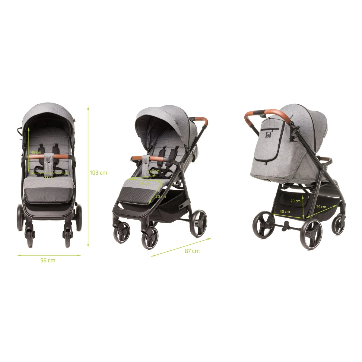4Baby Stinger XXIII Melange Grey Wandelwagen 4Baby Stinger XXIII Melange Grey Wandelwagen -babybenodigdheden