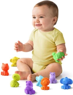 Bright Starts Tropic Animals 9 Stuks Speelgoed Dieren K12615 -babybenodigdheden Bright Starts Tropic Animals 9 Stuks Speelgoed Dieren K12615 9