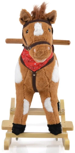 Cangaroo Thunder Khaki Hobbelpaard Met Voetensteun WJ-001 -babybenodigdheden Cangaroo Thunder Khaki Hobbelpaard met Voetensteun WJ 001 3