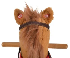 Cangaroo Thunder Khaki Hobbelpaard Met Voetensteun WJ-001 -babybenodigdheden Cangaroo Thunder Khaki Hobbelpaard met Voetensteun WJ 001 4