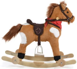 Cangaroo Thunder Khaki Hobbelpaard Met Wielen-WJ-302 -babybenodigdheden Cangaroo Thunder Khaki Hobbelpaard met Wielen WJ 302 2