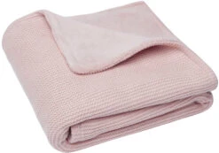 Jollein Basic Knit Pale Pink / Fleece 75 X 100 Cm Wiegdeken 517-511-65310