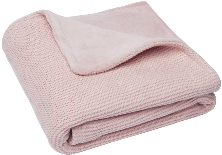 Jollein Basic Knit Pale Pink / Fleece 75 X 100 Cm Wiegdeken 517-511-65310