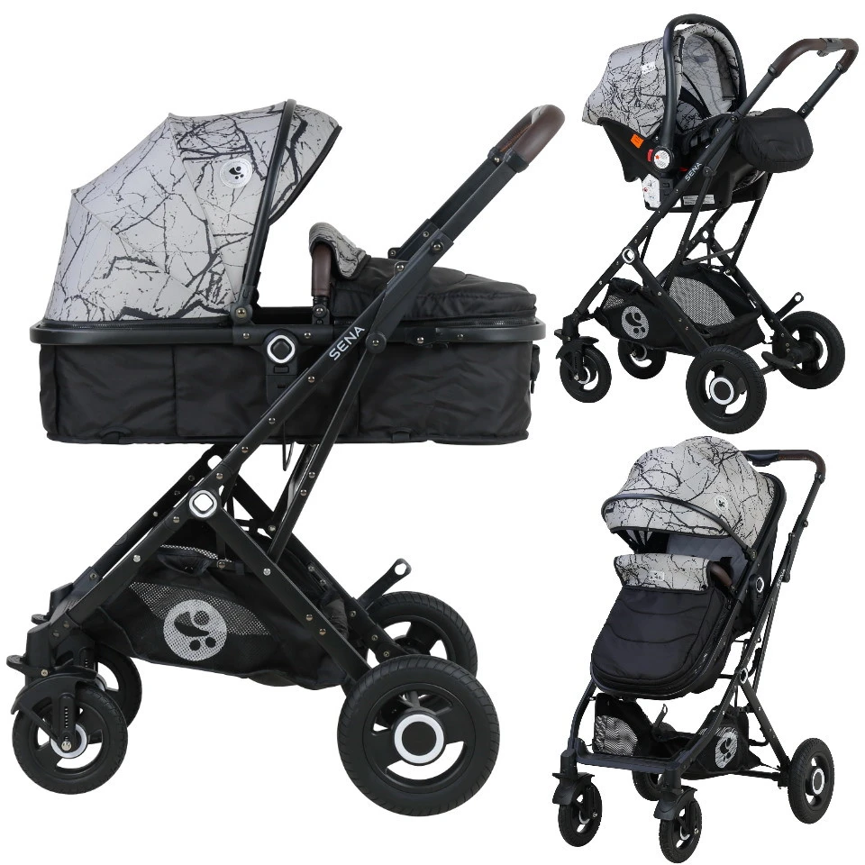 Lorelli Sena Grey Marble 3-in-1 Combi Kinderwagen incl. Autostoel 1002161-2113 Lorelli Sena Grey Marble 3-in-1 Combi Kinderwagen Incl. Autostoel 1002161-2113 -babybenodigdheden Lorelli Sena Grey Marble 3 in 1 Combi Kinderwagen incl. Autostoel 1002161 2113 1