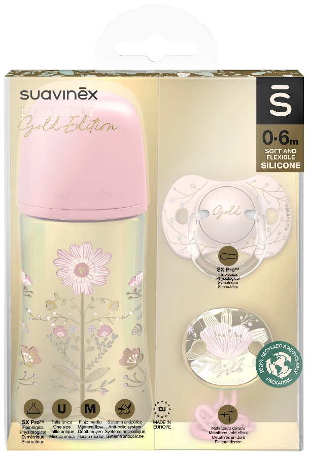 Suavinex Gold Pink Gift Set SXSGZ1080231 Suavinex Gold Pink Gift Set SXSGZ1080231 -babybenodigdheden Suavinex Gold Pink Gift Set SXSGZ1080231.1