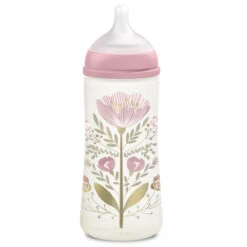 Suavinex Gold Large Flow Roze 360 Ml Silicone Fles SXSGX3080200 -babybenodigdheden Suavinex Gold Slow Flow Roze 360 ml Silicone Fles SXSGX3080200 2