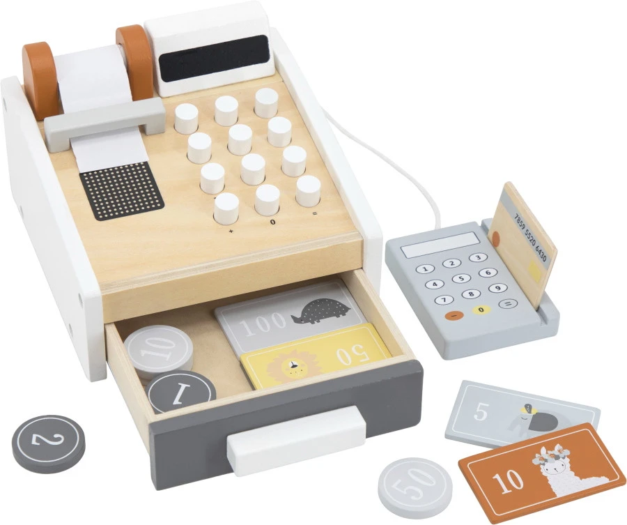 Tryco Houten Kassa met Pinautomaat TR-303005 Tryco Houten Kassa Met Pinautomaat TR-303005 -babybenodigdheden Tryco Houten Kassa met Pinautomaat TR 303005 02