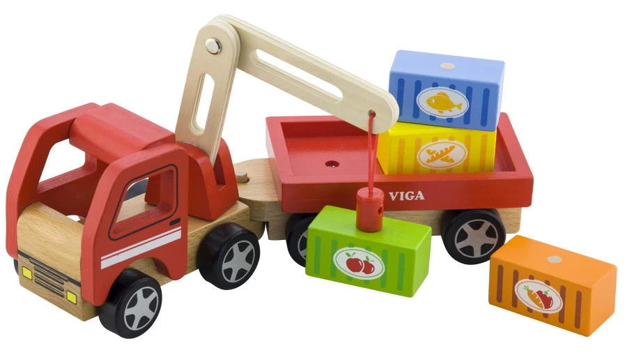 Viga Houten Kraanwagen 50690 Viga Houten Kraanwagen 50690 -babybenodigdheden Viga Houten Kraanwagen 50690 3