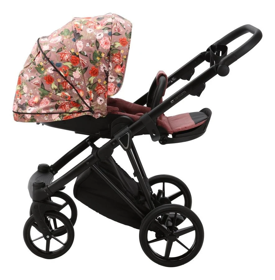 Adamex Porto Flowers Pink 2-in-1 Kinderwagen FL-2 Adamex Porto Flowers Pink 2-in-1 Kinderwagen FL-2 -babybenodigdheden adamex porto flowers pink 2 in 1 kinderwagen fl