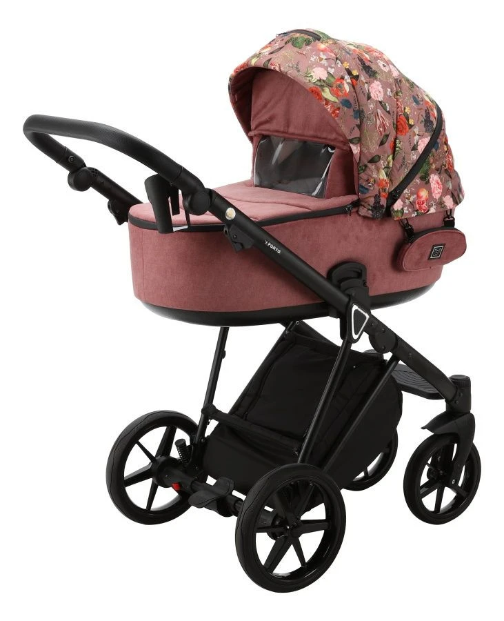 Adamex Porto Flowers Pink 2-in-1 Kinderwagen FL-2 Adamex Porto Flowers Pink 2-in-1 Kinderwagen FL-2 -babybenodigdheden adamex porto flowers pink 2 in 1 kinderwagen fl
