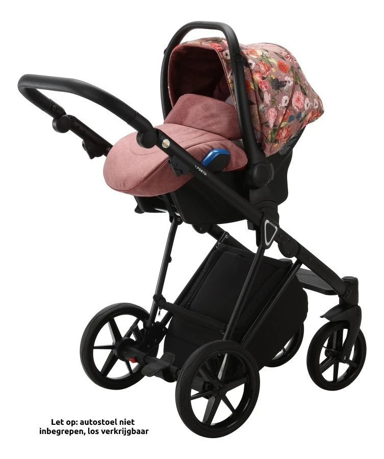 Adamex Porto Flowers Pink 2-in-1 Kinderwagen FL-2 Adamex Porto Flowers Pink 2-in-1 Kinderwagen FL-2 -babybenodigdheden adamex porto flowers pink 2 in 1 kinderwagen fl