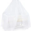 Albero Mio Voile White 450x200 Cm Sluier Met Strik -babybenodigdheden albero mio voile white 400x200 cm klamboe met strik