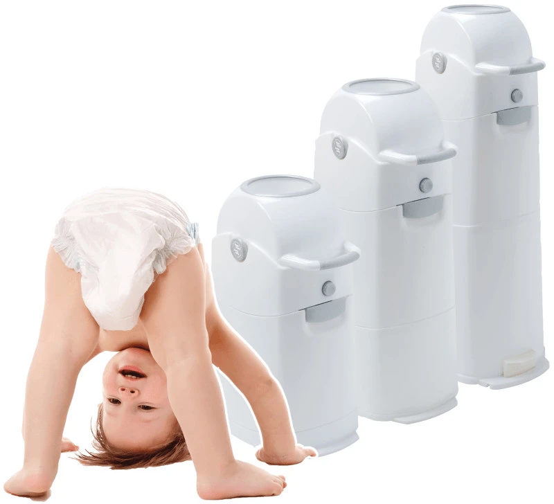 Luieremmer DiaperChamp Medium Silver 4021 Luieremmer DiaperChamp Medium Silver 4021 -babybenodigdheden baby emmers1 1