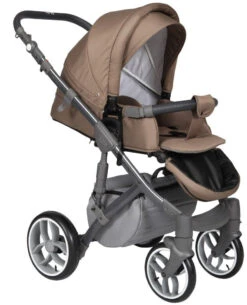 Baby Merc Faster 3 Grey/Brown Kinderwagen Incl. Autostoel FIII 100 -babybenodigdheden baby merc faster 3 beige kinderwagen incl. autostoel 3