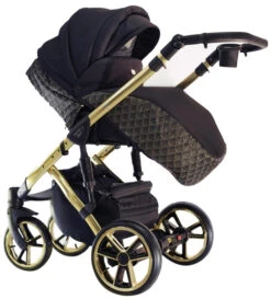 Baby Merc Faster 3 Black/Gold Limited Edition Kinderwagen Incl. Autostoel L143 -babybenodigdheden baby merc faster 3 black gold limited edition kinderwagen incl. autostoel 2