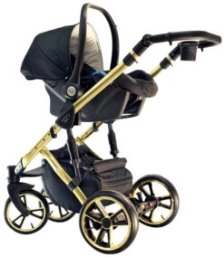 Baby Merc Faster 3 Black/Gold Limited Edition Kinderwagen Incl. Autostoel L143 -babybenodigdheden baby merc faster 3 black gold limited edition kinderwagen incl. autostoel 4