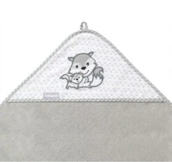 Baby Ono Bamboo Grijs Vosjes 76x76 Cm Badcape 345/03 3 Baby Ono Bamboo Grijs Vosjes 76x76 Cm Badcape 345/03 -babybenodigdheden baby ono bamboo grijs vosjes 76x76 cm badcape 34503