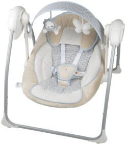 Babygo Dandly Baby Swing Beige Babyschommel 1601 -babybenodigdheden babygo dandly beige swing