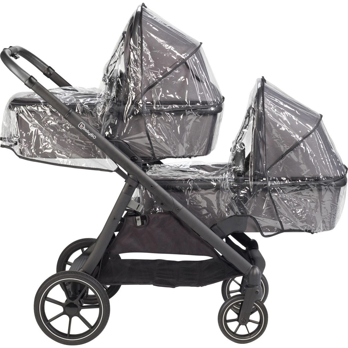 Babygo Duo Mega Grey Tandem Kinderwagen Incl. 2 Autostoelen 78001 Babygo Duo Mega Grey Tandem Kinderwagen Incl. 2 Autostoelen 78001 -babybenodigdheden babygo duo grey tandem kinderwagen 7801 15