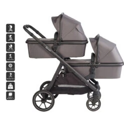 Babygo Duo Grey Tandem Kinderwagen 7801 -babybenodigdheden babygo duo grey tandem kinderwagen 7801 16 1