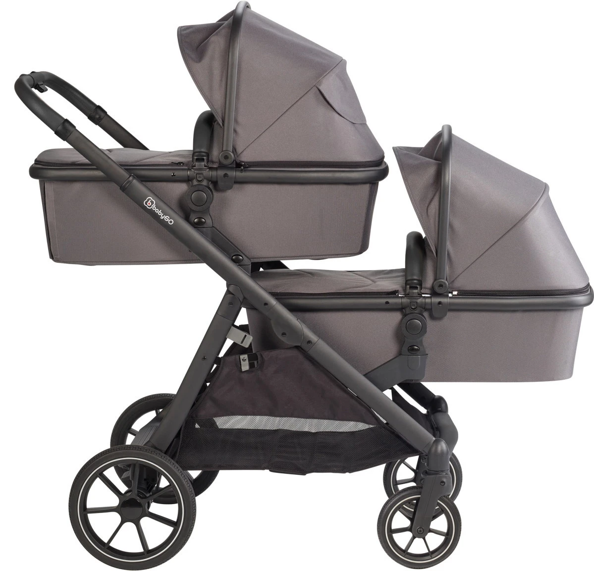 Babygo Duo Ultra Grey Tandem Kinderwagen Incl. 2 Autostoelen en 2 Ultrabase 780001 Babygo Duo Ultra Grey Tandem Kinderwagen Incl. 2 Autostoelen En 2 Ultrabase 780001 -babybenodigdheden babygo duo grey tandem kinderwagen 7801 1 2