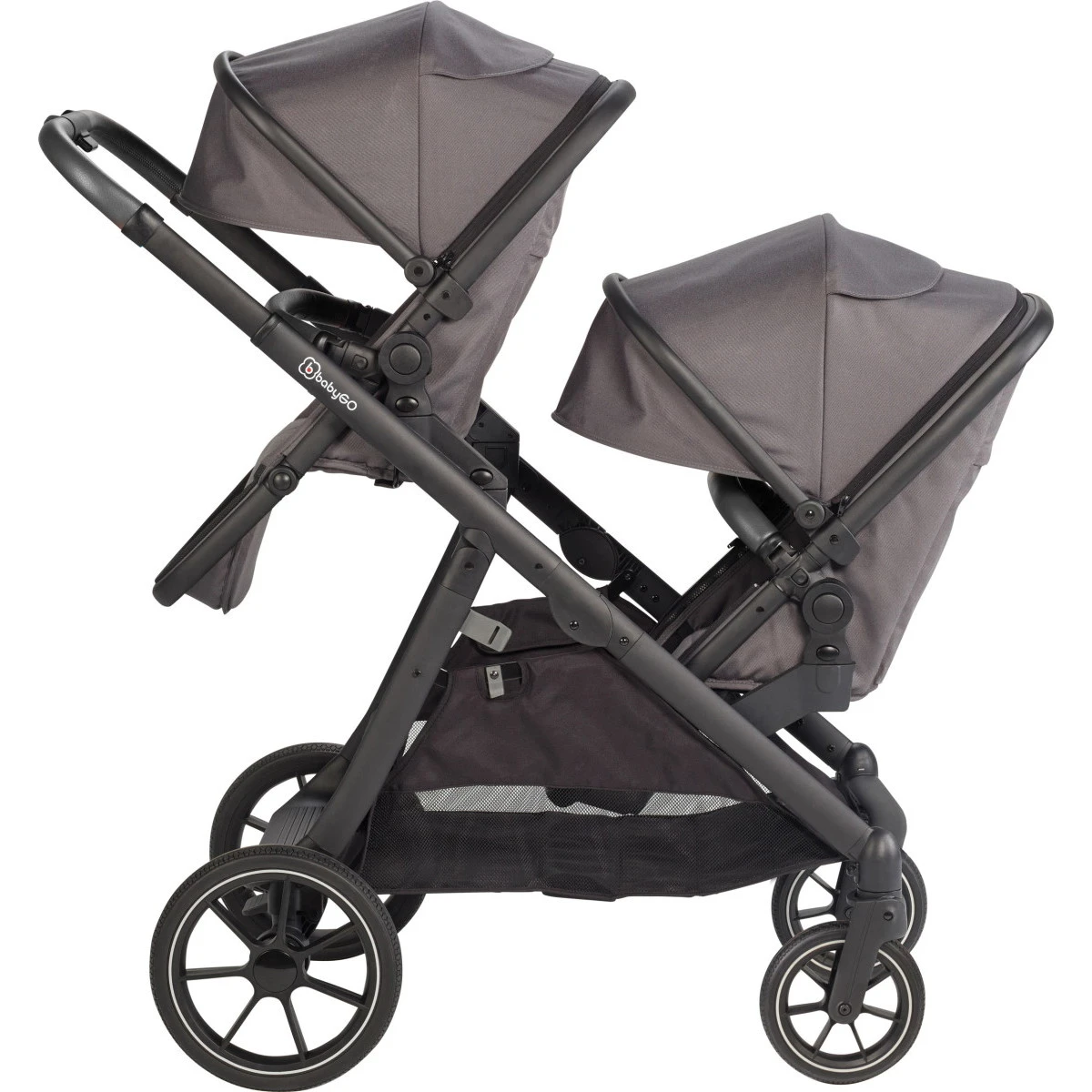 Babygo Duo Ultra Grey Tandem Kinderwagen Incl. 2 Autostoelen en 2 Ultrabase 780001 Babygo Duo Ultra Grey Tandem Kinderwagen Incl. 2 Autostoelen En 2 Ultrabase 780001 -babybenodigdheden babygo duo grey tandem kinderwagen 7801 4 2