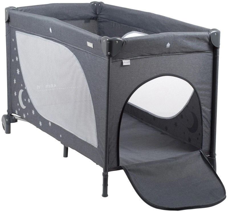 Babygo MoonStars Grey Melange Campingbed 4801 Babygo MoonStars Grey Melange Campingbed 4801 -babybenodigdheden babygo moonstars grey campingbed 3