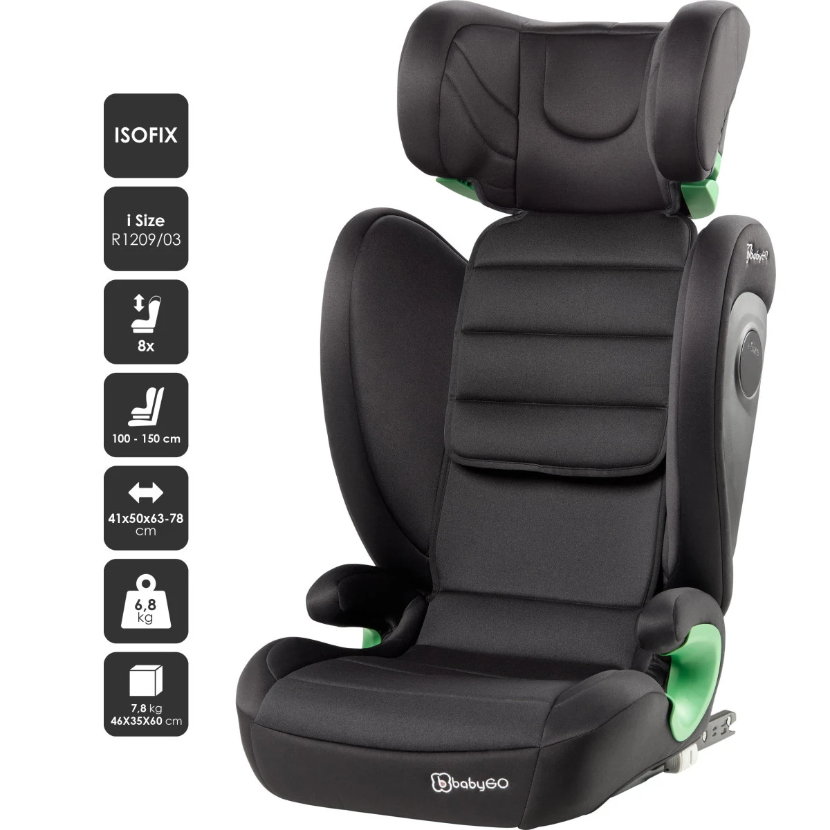 Babygo Safechild Black i-Size Autostoel 15-36 kg 3855 Babygo Safechild Black I-Size Autostoel 15-36 Kg 3855 -babybenodigdheden babygo safechild black i size autostoel 15 36 kg 3855 9