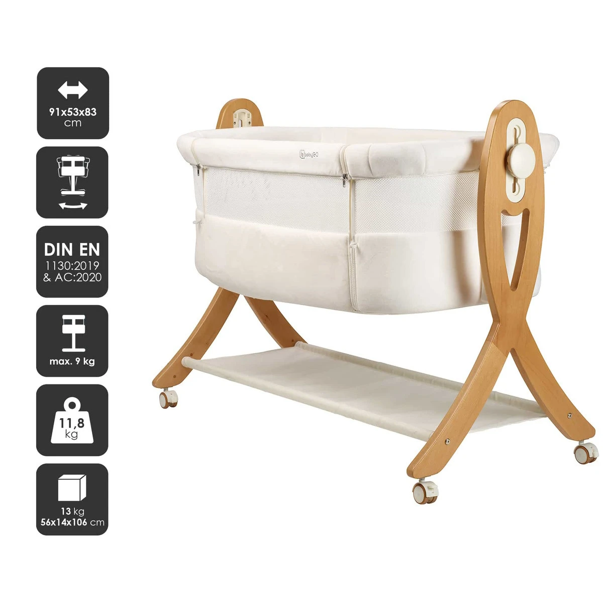 Babygo SideBySide Creme Wieg Aan Bed 4161 Babygo SideBySide Creme Wieg Aan Bed 4161 -babybenodigdheden babygo sidebyside creme wieg aan bed 4161 7