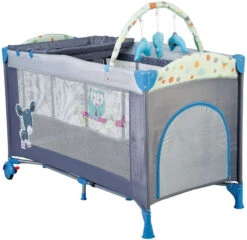 Babygo Sleepwell Blue Campingbed Met Bodemverhoger 4404 -babybenodigdheden babygo sleepwell blue campingbed met bodemverhoger 1