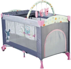 Babygo Sleepwell Pink Campingbed Met Bodemverhoger 4403 4 Babygo Sleepwell Pink Campingbed Met Bodemverhoger 4403 -babybenodigdheden babygo sleepwell pink campingbed met bodemverhoger 1