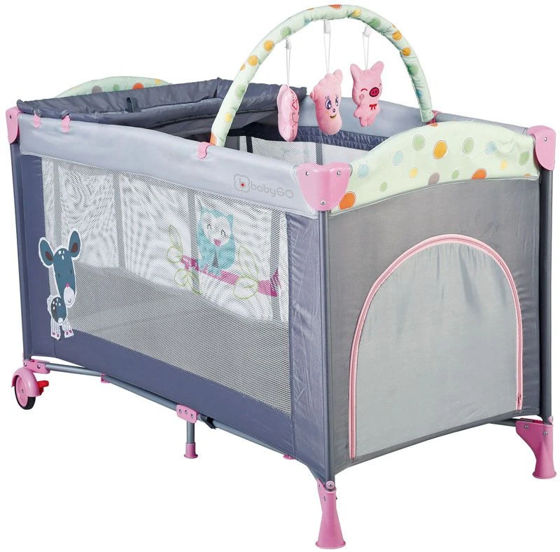 Babygo Sleepwell Pink Campingbed Met Bodemverhoger 4403 Babygo Sleepwell Pink Campingbed Met Bodemverhoger 4403 -babybenodigdheden babygo sleepwell pink campingbed met bodemverhoger 1