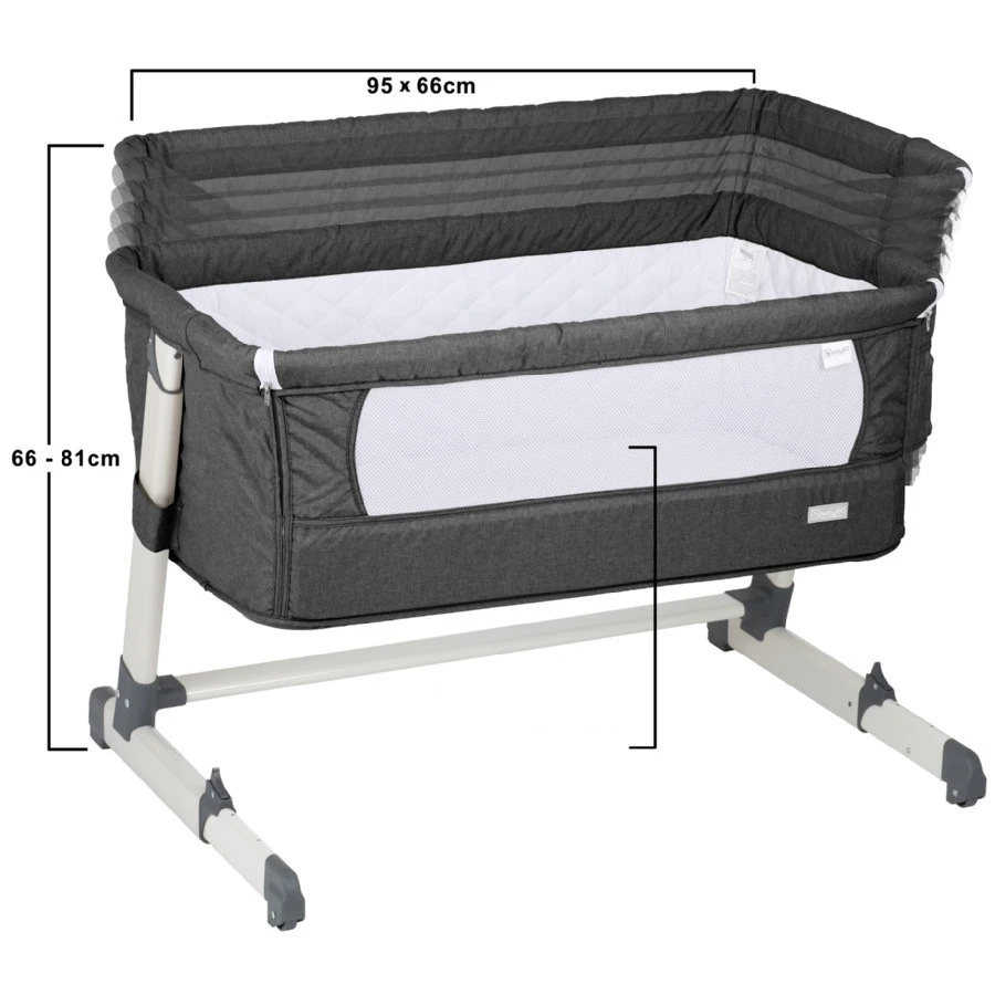 Babygo Together Dark Grey Wieg aan Bed 460-4 Babygo Together Dark Grey Wieg Aan Bed 460-4 -babybenodigdheden babygo together dark grey wieg aan bed 460 4 8