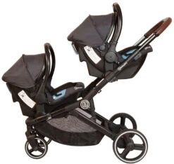 Babygo Twinner Grey Tandem Duowagen Incl. 2 Autostoelen -babybenodigdheden babygo twinner grey tandem duowagen 7501 2 1