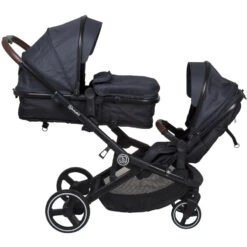 Babygo Twinner Grey Tandem Duowagen Incl. 2 Autostoelen -babybenodigdheden babygo twinner tandem duowagen 16 2 2