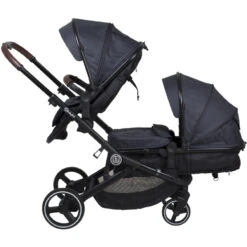 Babygo Twinner Grey Tandem Duowagen Incl. 2 Autostoelen -babybenodigdheden babygo twinner tandem duowagen 17 2 1