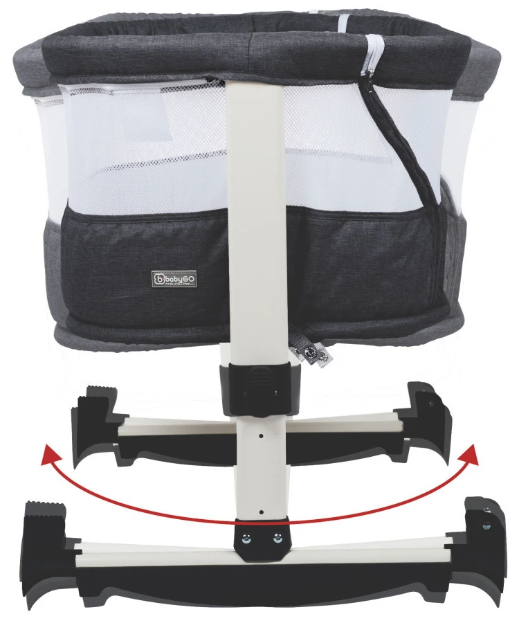 Babygo Vivaldi Dark Grey Wieg Aan Bed 4653 Babygo Vivaldi Dark Grey Wieg Aan Bed 4653 -babybenodigdheden babygo vivaldi dark grey wieg aan bed 4653 5