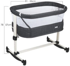 Babygo Vivaldi Dark Grey Wieg Aan Bed 4653 8 Babygo Vivaldi Dark Grey Wieg Aan Bed 4653 -babybenodigdheden babygo vivaldi dark grey wieg aan bed 4653 6