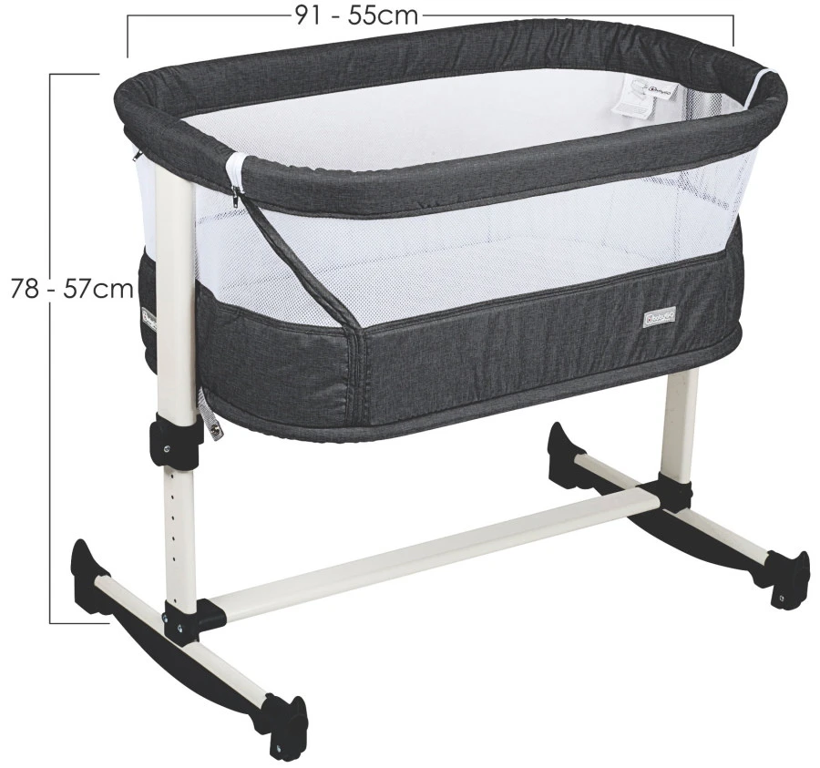 Babygo Vivaldi Dark Grey Wieg Aan Bed 4653 Babygo Vivaldi Dark Grey Wieg Aan Bed 4653 -babybenodigdheden babygo vivaldi dark grey wieg aan bed 4653 6