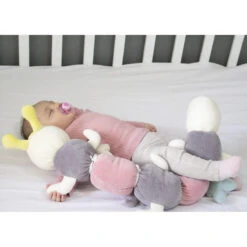 Babyjem Rups Roze 80cm Speelknuffel En Kussen 675 -babybenodigdheden babyjem rups roze 80cm speelknuffel en kussen 675 4 1