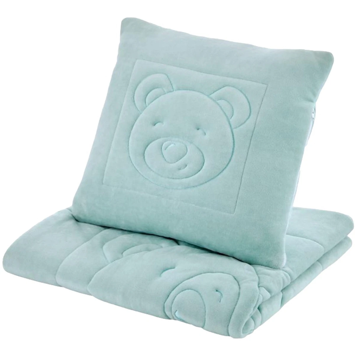 Babyjem Velvet Groen Dekentje met Kussen 664 Babyjem Velvet Groen Dekentje Met Kussen 664 -babybenodigdheden babyjem velvet groen dekentje met kussen 664