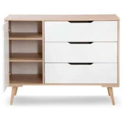 Babykamer Marloes Naturel: Ledikant, Commode & 2-Deurskast -babybenodigdheden babykamer marloes ledikant commode kast 6 2