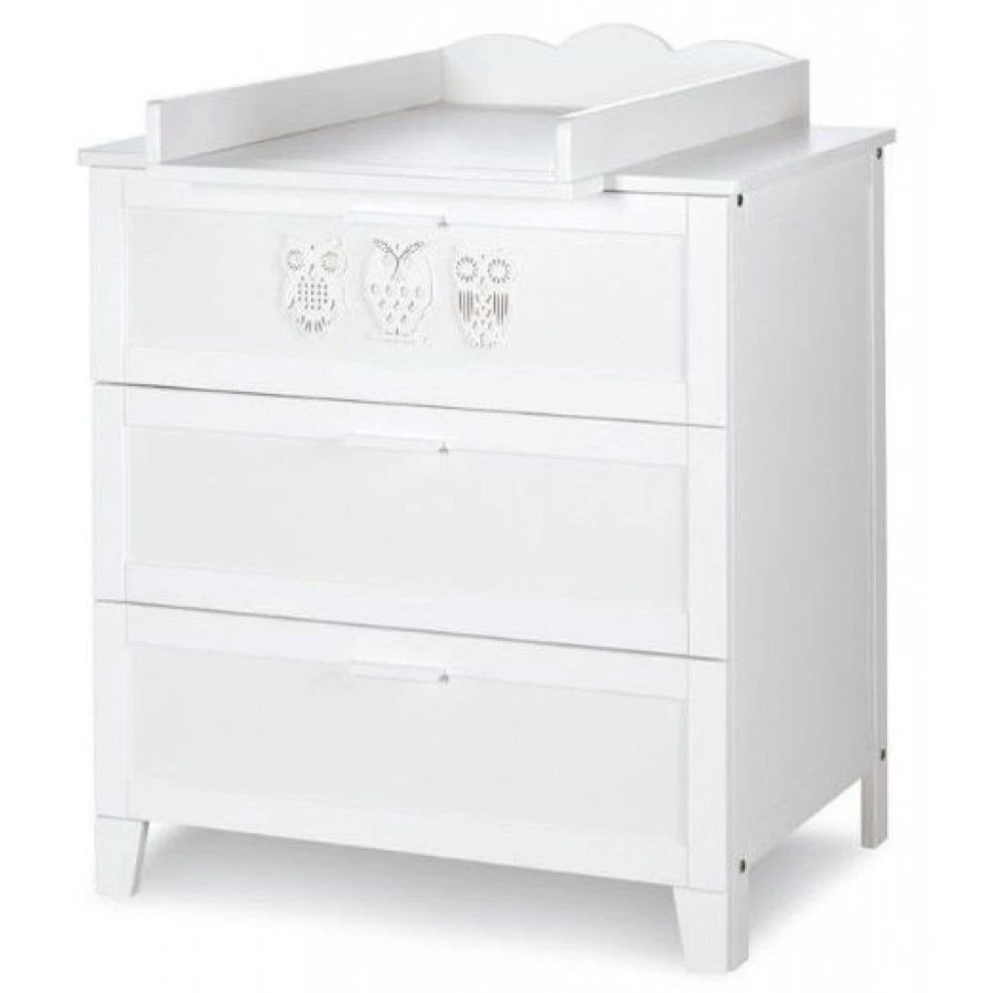 Babykamer Uil Wit: Ledikant, Commode en 2-Deurs Kast Babykamer Uil Wit: Ledikant, Commode En 2-Deurs Kast -babybenodigdheden babykamer uil wit ledikant commode en 2 deurs kast 2 1