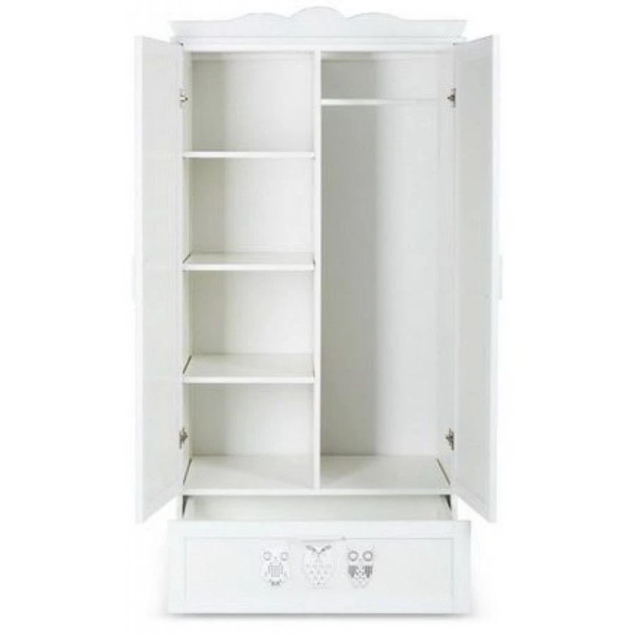 Babykamer Uil Wit: Ledikant, Commode en 2-Deurs Kast Babykamer Uil Wit: Ledikant, Commode En 2-Deurs Kast -babybenodigdheden babykamer uil wit ledikant commode en 2 deurs kast 5